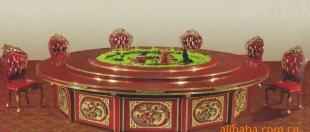 定制加工音樂噴泉電動餐桌 融合科技與自然的創意設計